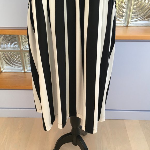 Tekbika by Alembika Black and White Stripe Dress Size 3 - Picture 4 of 11